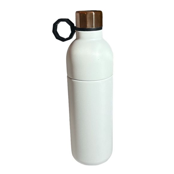 Starbucks China White Tumbler Bottle With Bronze Color Lid - Picture 3 of 10